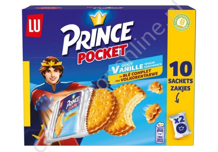 Lu Prince Pocket Granen Biscuits met Vanille Creme 400 gram