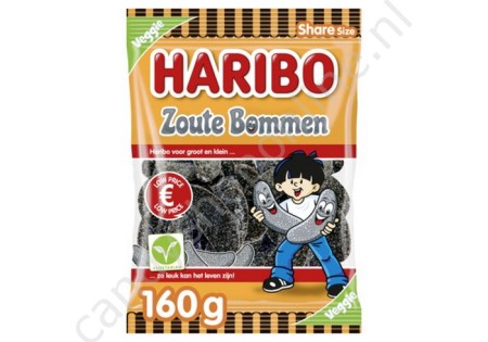 Haribo Zoute Bommen 160 gram