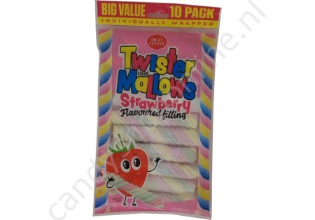 Sweet Petites Twister Mallows Strawberry flavoured filling 10 pack
