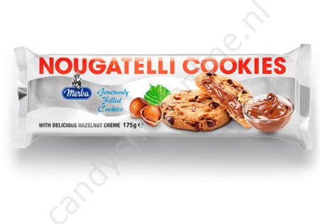 Merba Nougatelli Cookies with delicious Hazelnut crème 175gr.