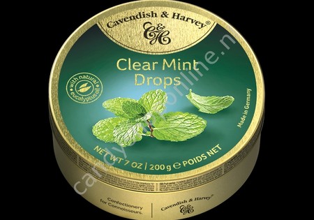 Cavendish & Harvey Clear Mint Drops with natural Eucalyptus oil 200gr.