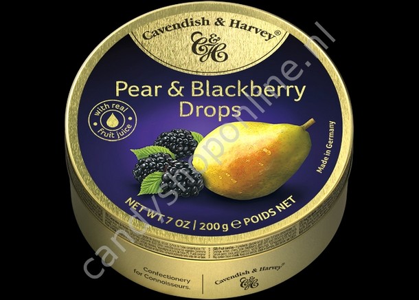 Cavendish & Harvey Pear & Blackberry Drops with real Fruit Juice 200gr.