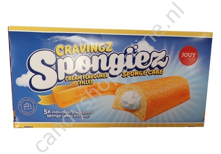 Cravingz Spongiez Golden sponge cake with cream flavoured filling 225gr.