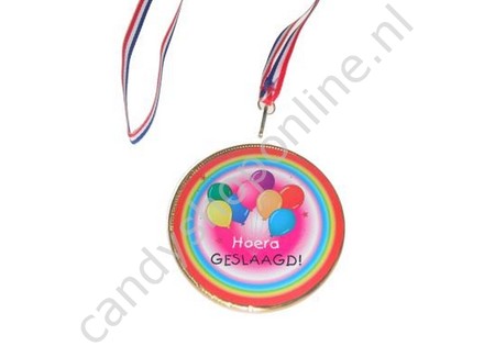 Chocolade Medaille Hoera Geslaagd