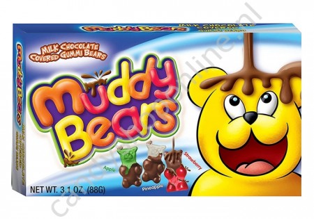 Muddy Bears Chocolate covered Gummi Bears Box 88gr.