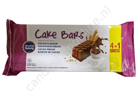 American Bakery Cake Bars Cacao Flavour 5pcs. 150gr.