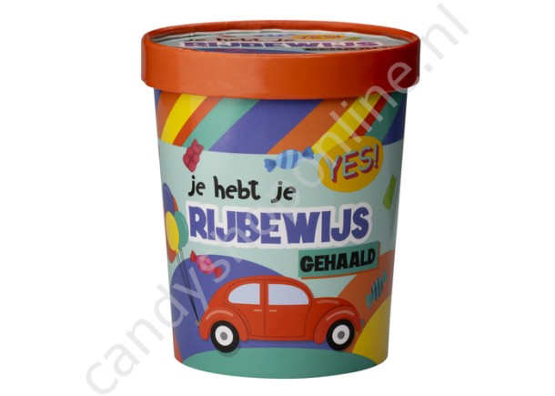 Candy bucket je heb je RIJBEWIJS gehaald 500gr.