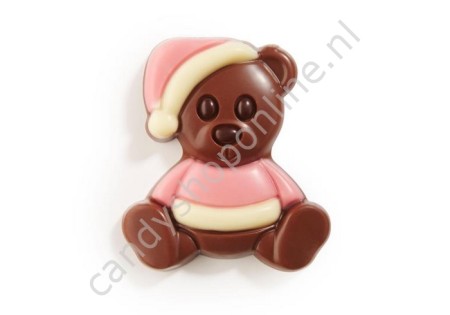 Dragee Chocolade Knuffelbeertje Roze/Wit 