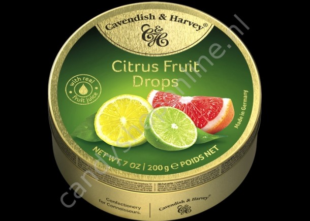 Cavendish & Harvey Citrus Fruit Drops with real Fruit Juice 200gr.